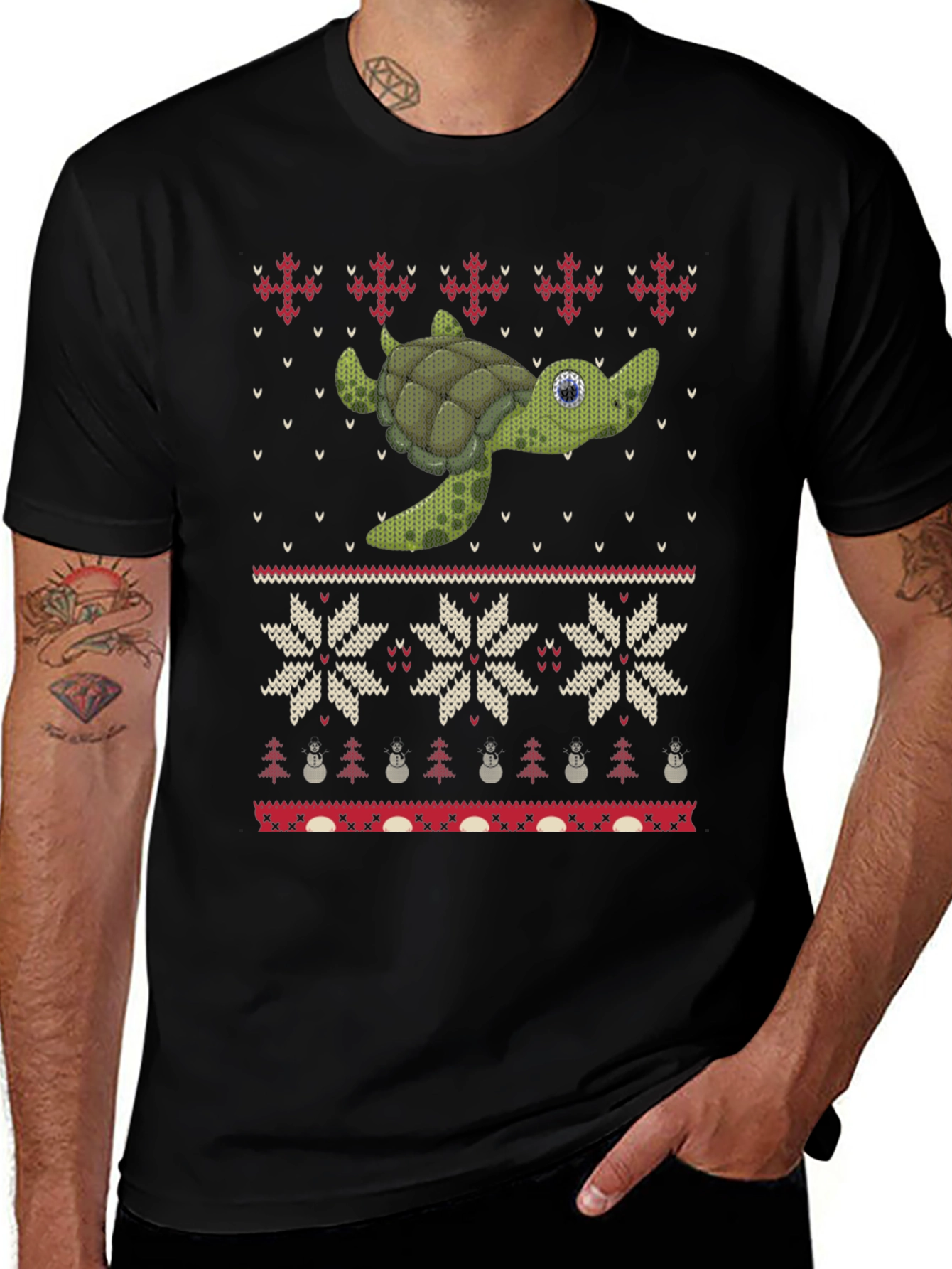 Turtle Ugly Christmas Sweater T-Shirt