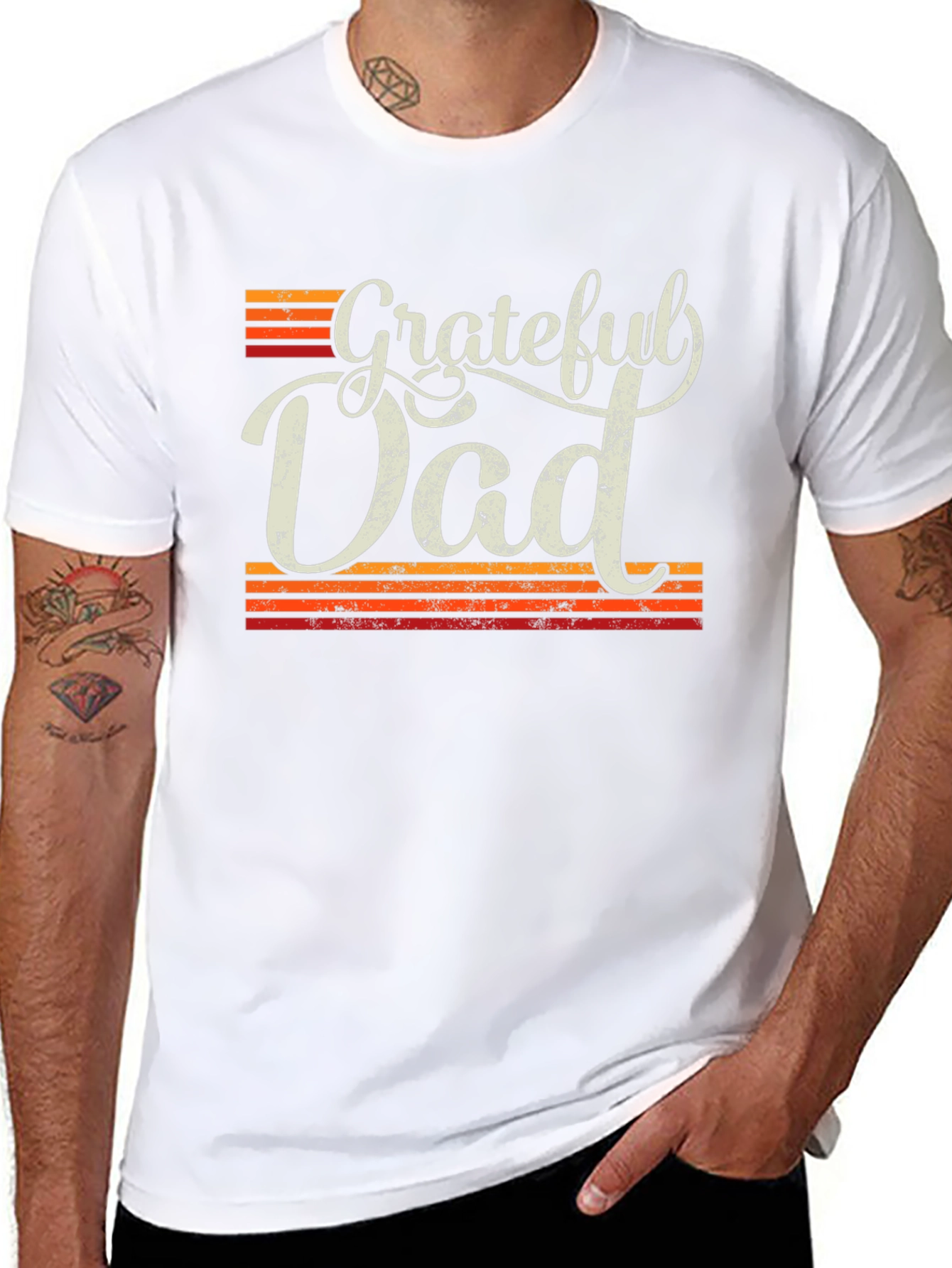 Grateful Dad Retro Graphic T-Shirt