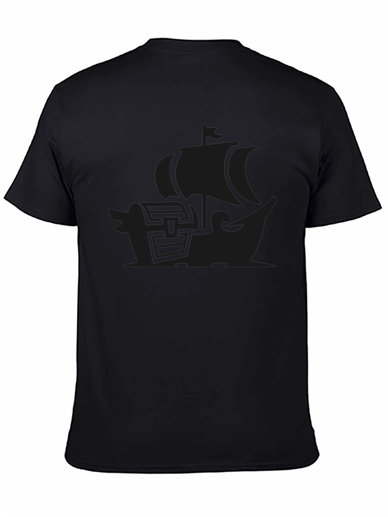 Black Ship Graphic Mens T-Shirt