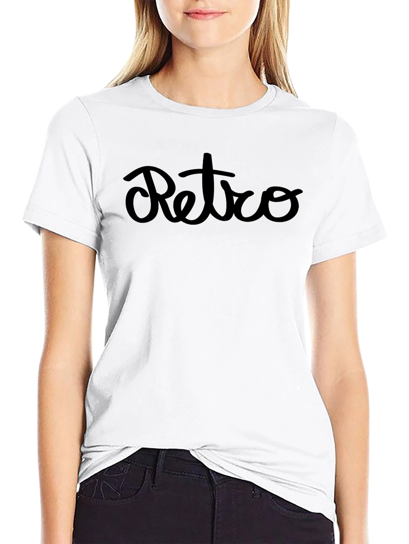 Retro Style Black Graphic T-Shirt
