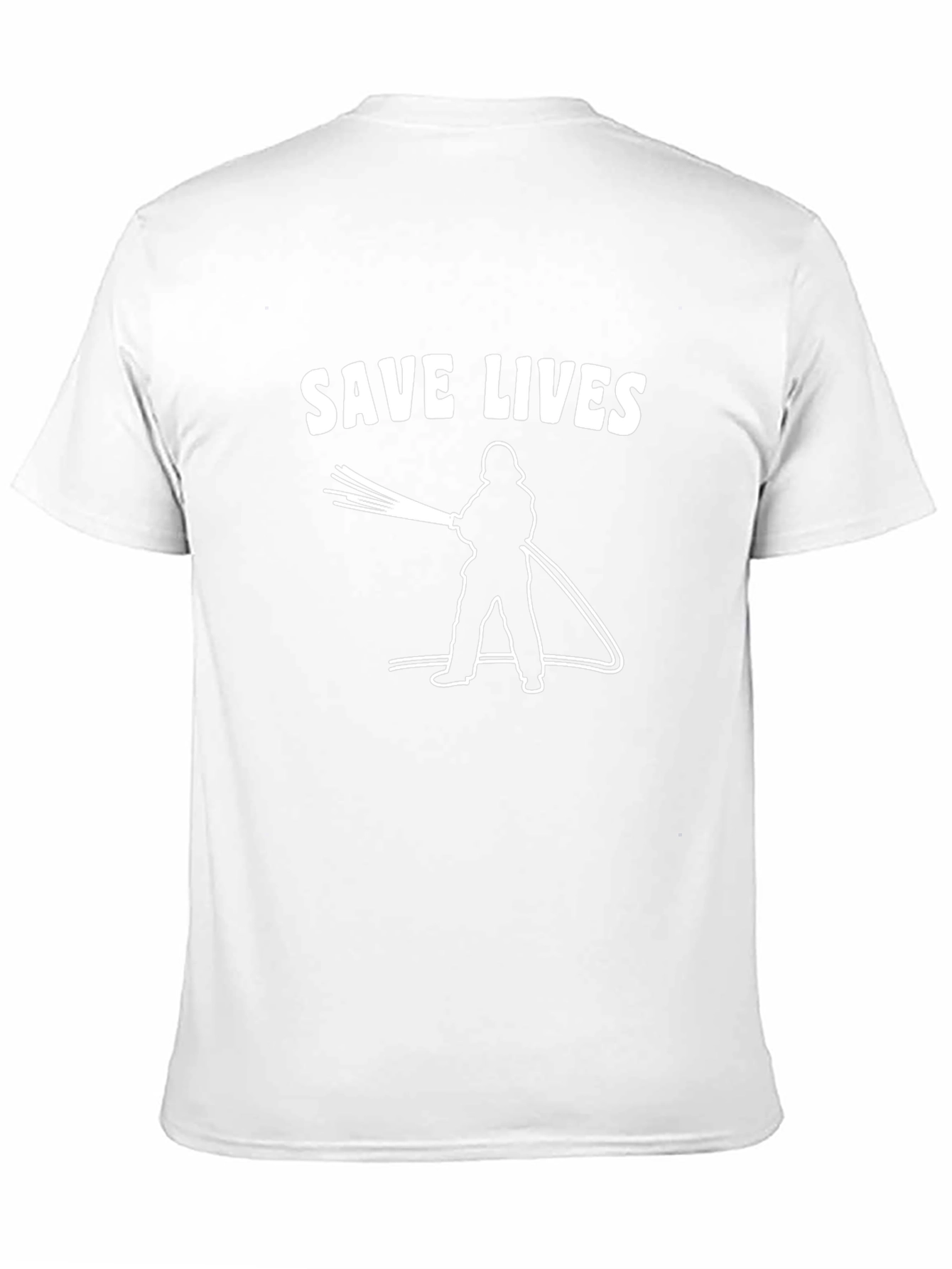 Save Lives Firefighter Graphic Tee - Black