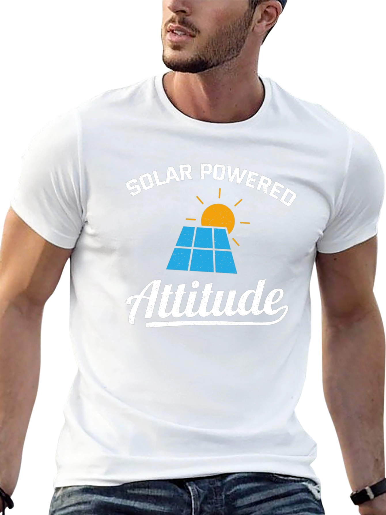 Solar Powered Attitude Graphic T-Shirt