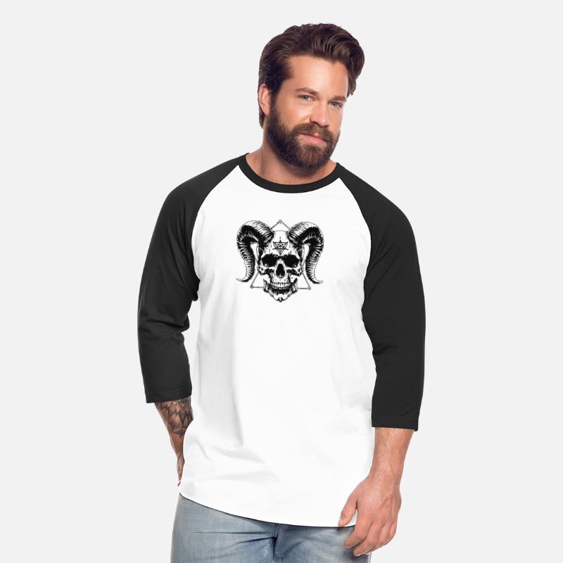 Dark Art Skull Demon Baphomet Horn Devil Grunge