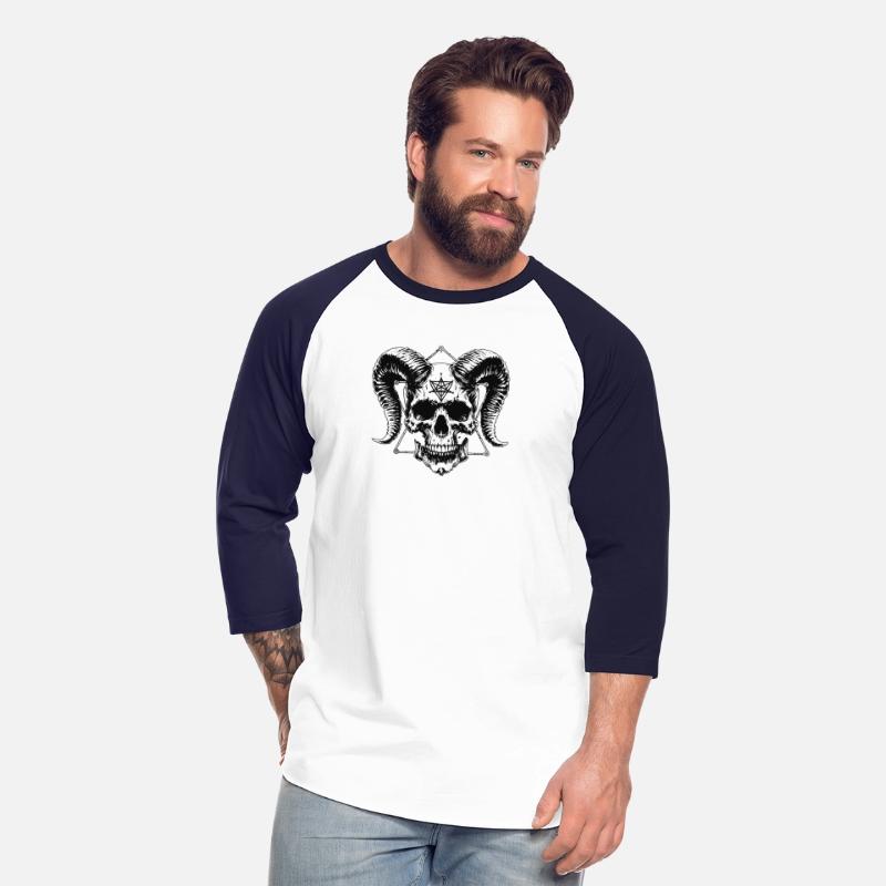 Dark Art Skull Demon Baphomet Horn Devil Grunge
