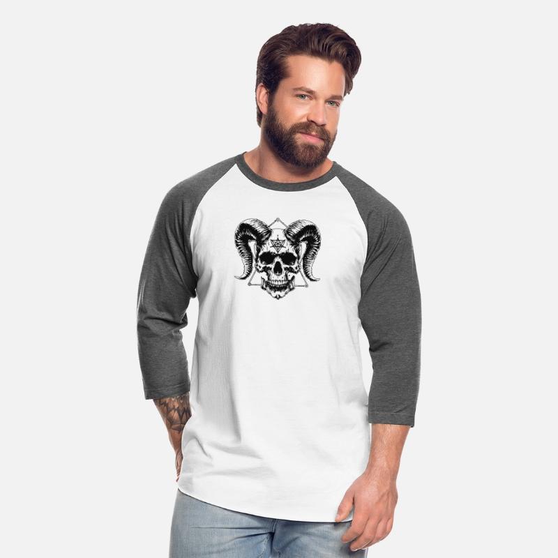 Dark Art Skull Demon Baphomet Horn Devil Grunge