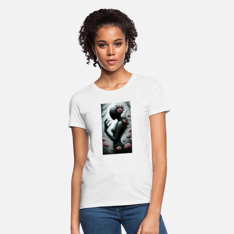 Dark Forest Nymph with Blooming Roses