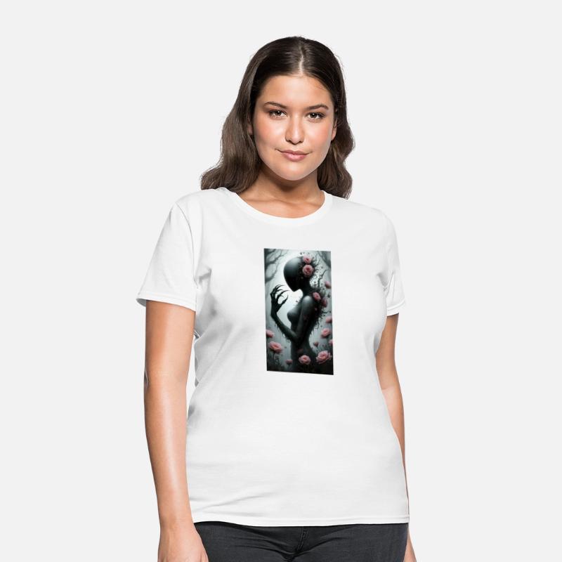 Dark Forest Nymph with Blooming Roses