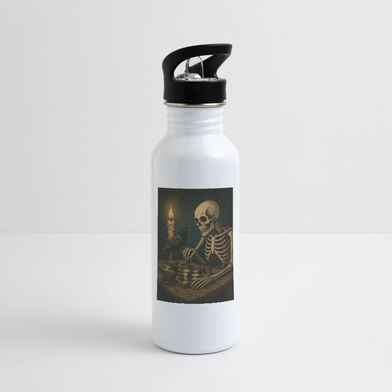 Dark Gothic Skeleton Chess Scene