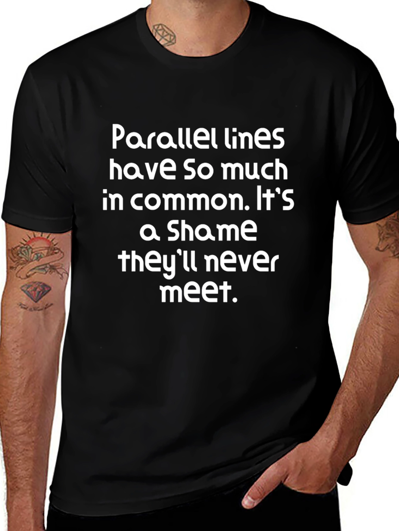 Parallel Lines T-Shirt - Funny Math Joke Tee