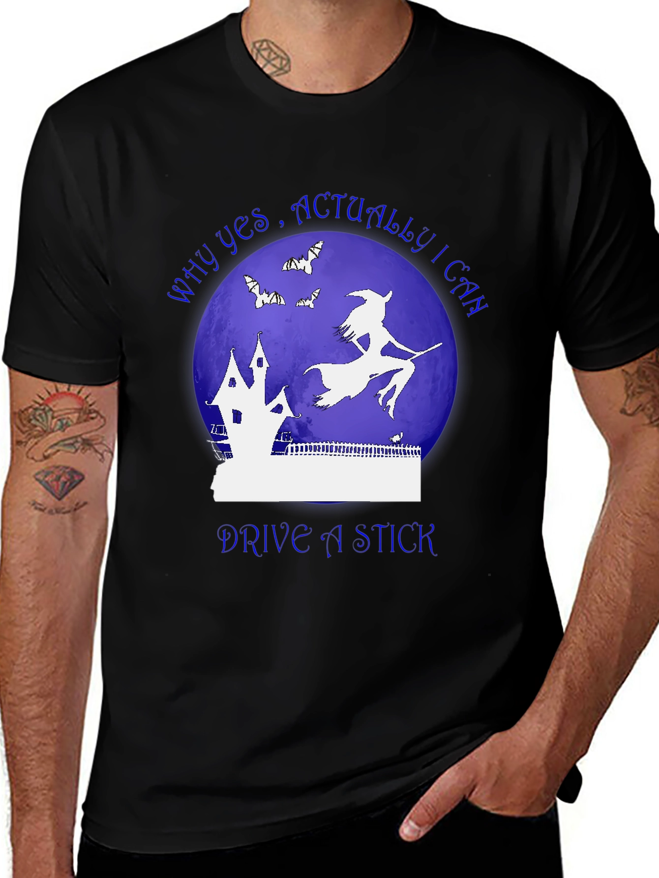 Witch Drive Stick T-Shirt - Halloween Apparel