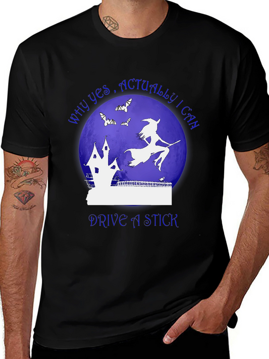 Witch Drive Stick T-Shirt - Halloween Apparel