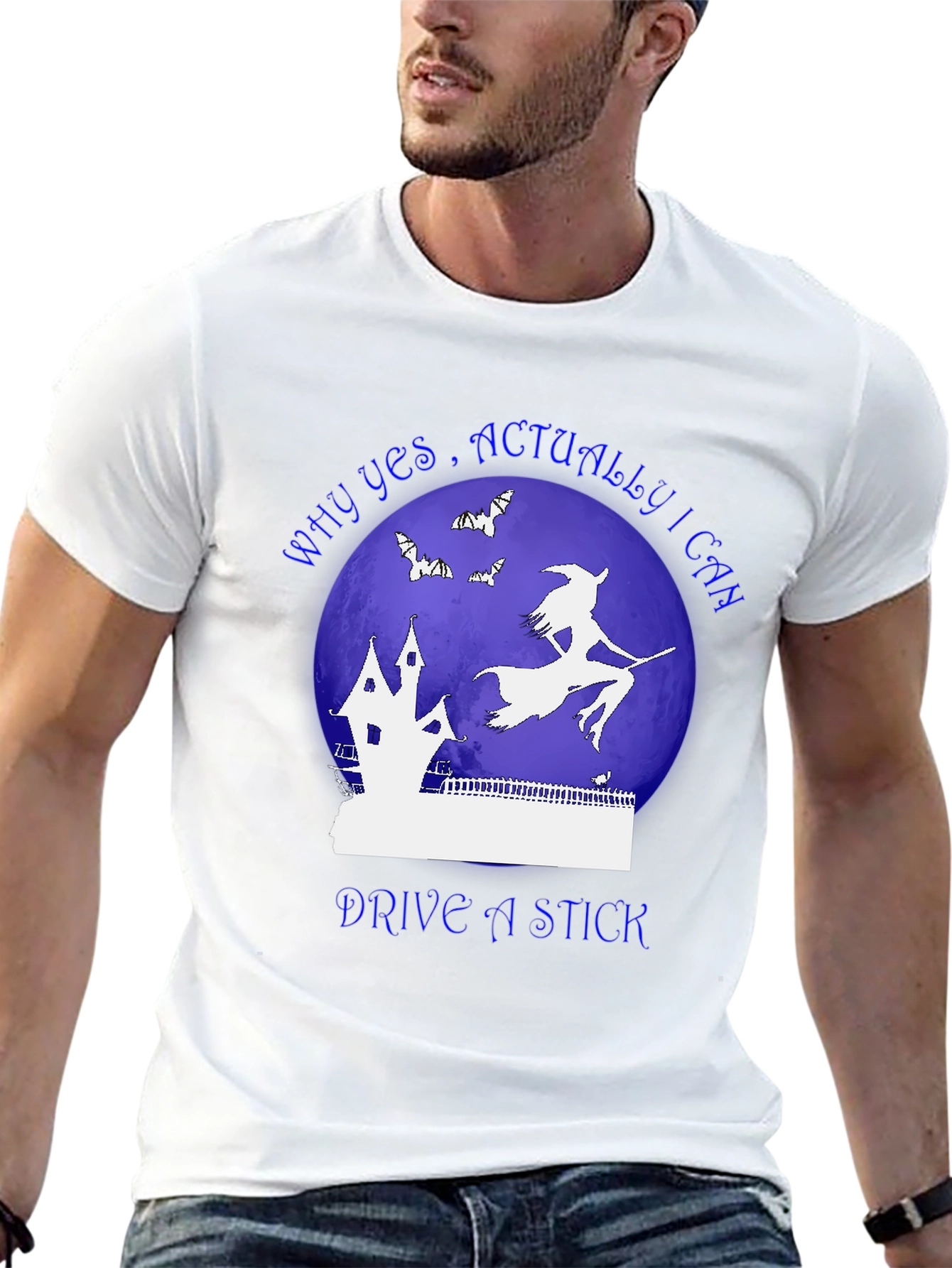 Witch Drive Stick T-Shirt - Halloween Apparel