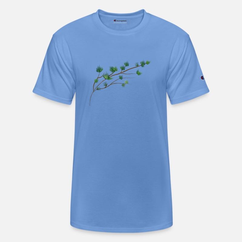 delicately drawn larch branch