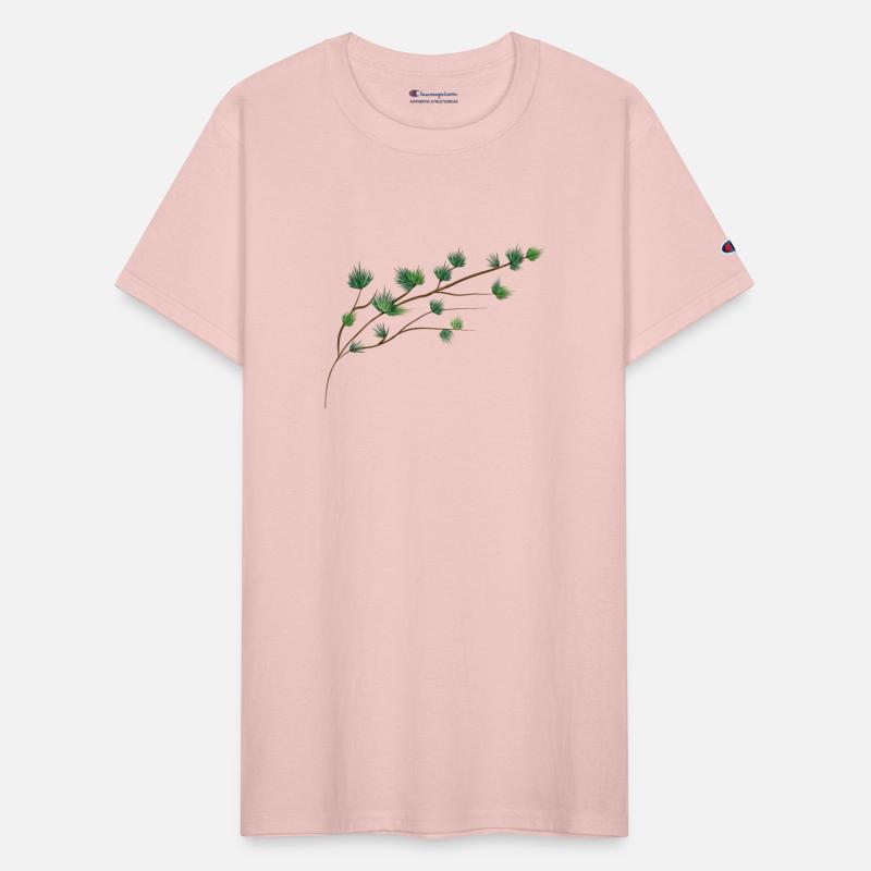 delicately drawn larch branch