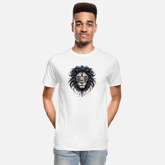 Detailed Illustration Of An Ashen Lion Face