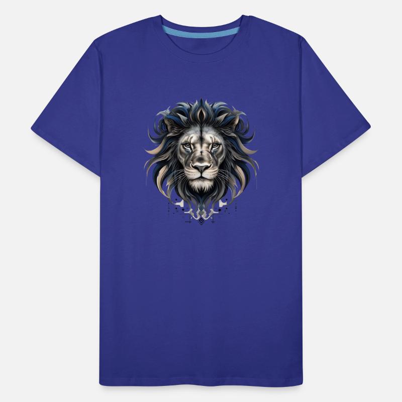 Detailed Illustration Of An Ashen Lion Face