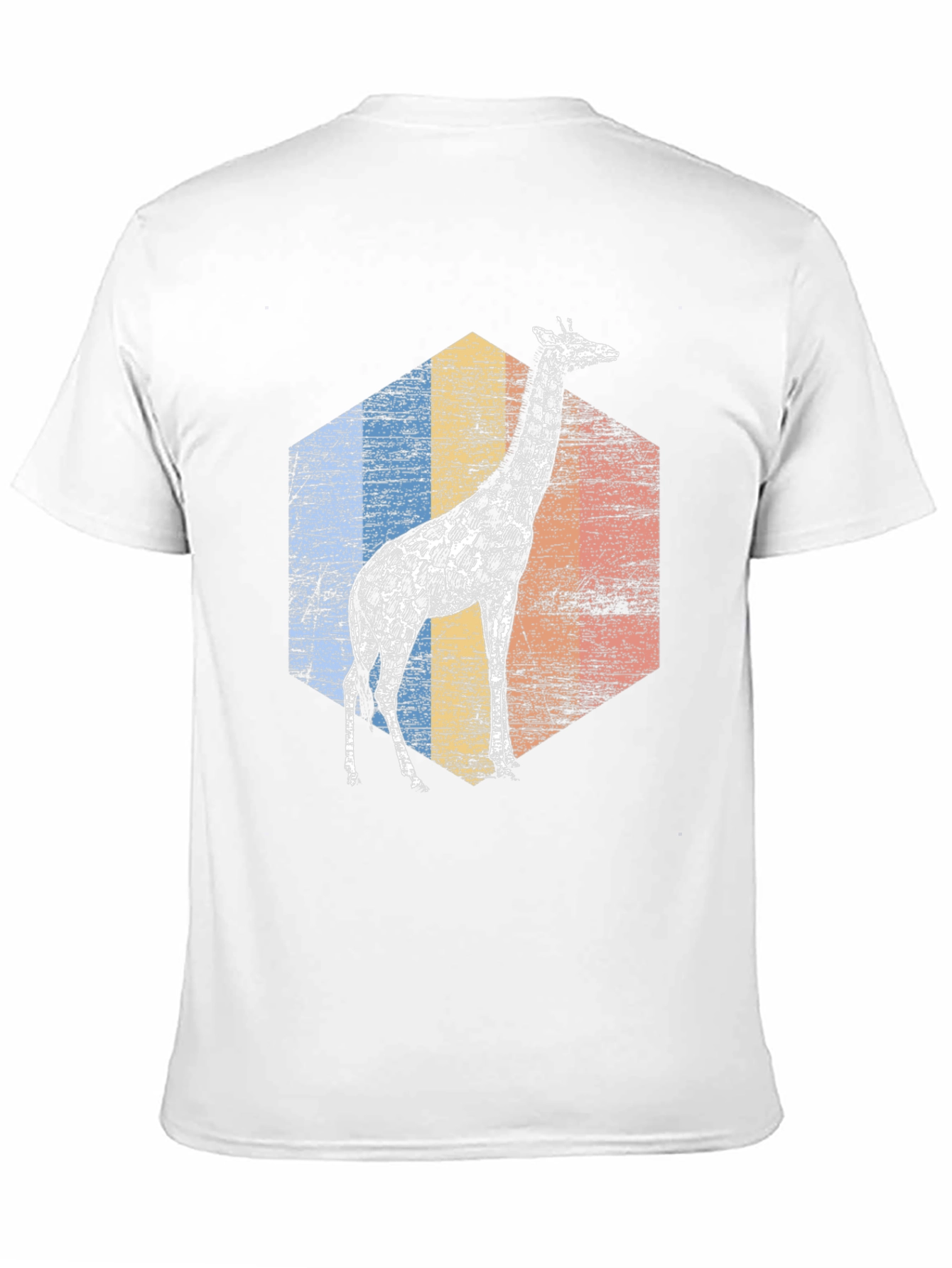 Giraffe Retro Hexagon Graphic Tee