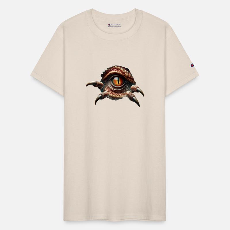 Dino Dinosaur Eye Claws Tear Peephole Torn Open