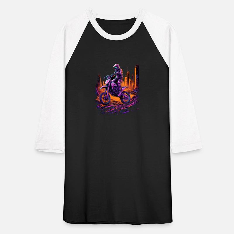 Dirt Bike Biking City Skyline Motocross