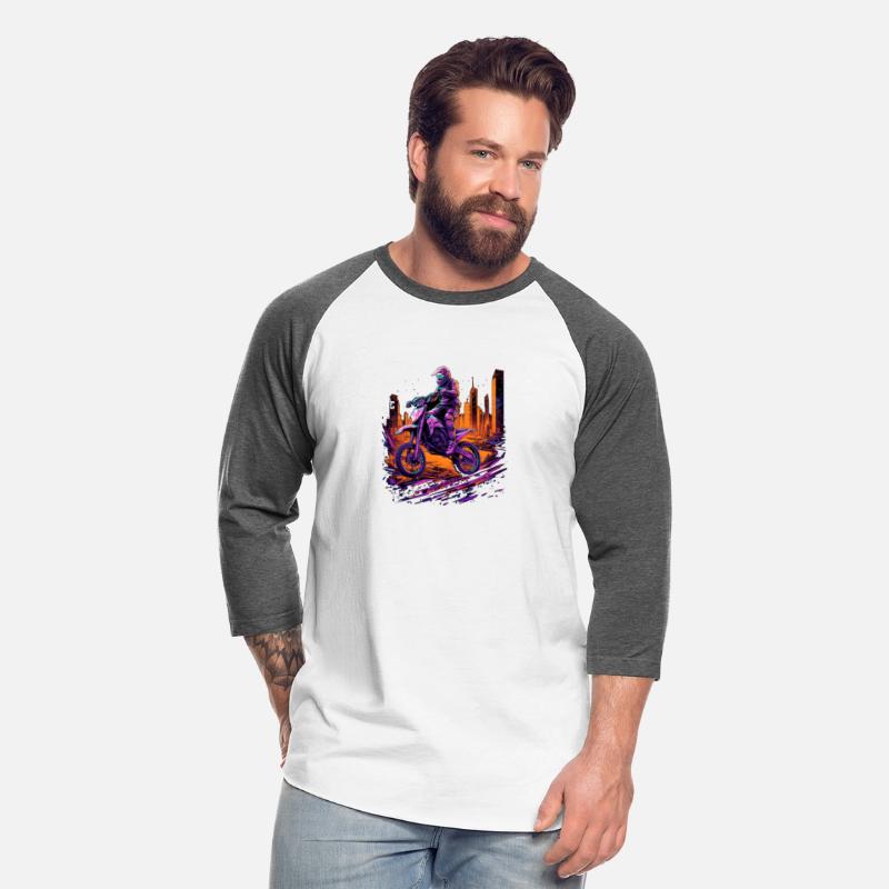 Dirt Bike Biking City Skyline Motocross