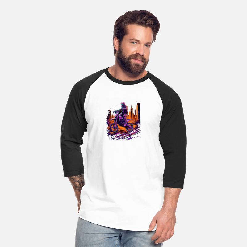 Dirt Bike Biking City Skyline Motocross