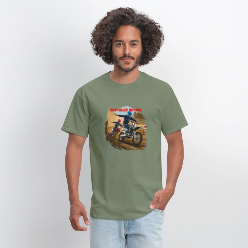Dirt Track Duo: Motocross Father's Day Tee