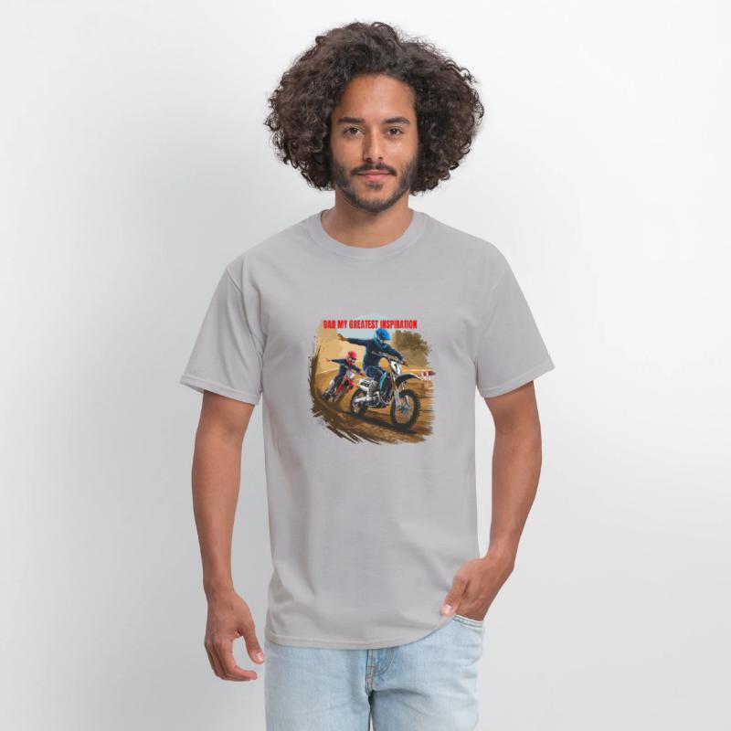 Dirt Track Duo: Motocross Father's Day Tee