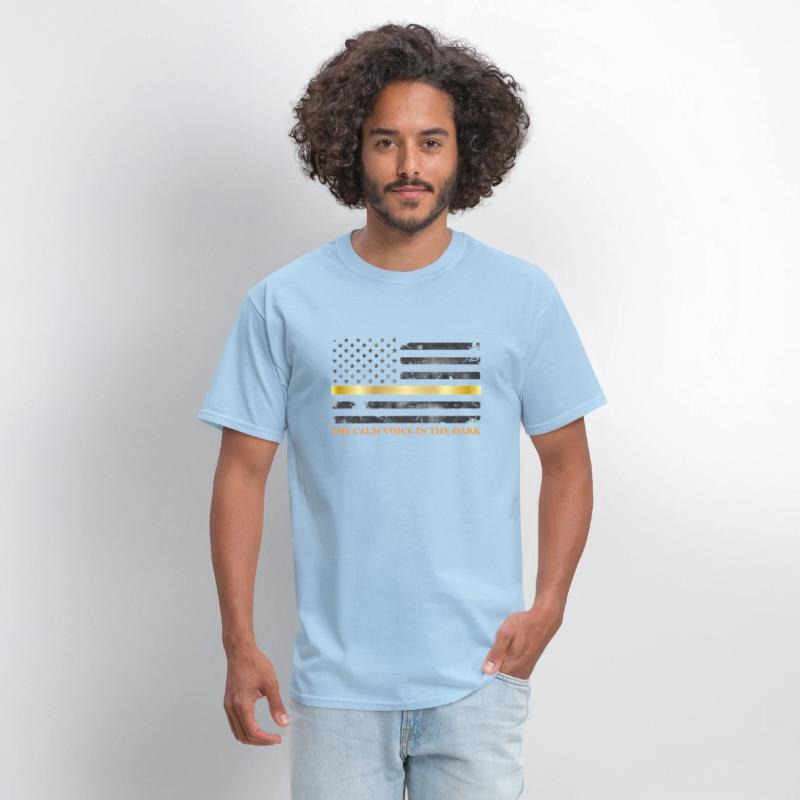 Dispatcher - Thin Yellow Gold Line 911 Emergency