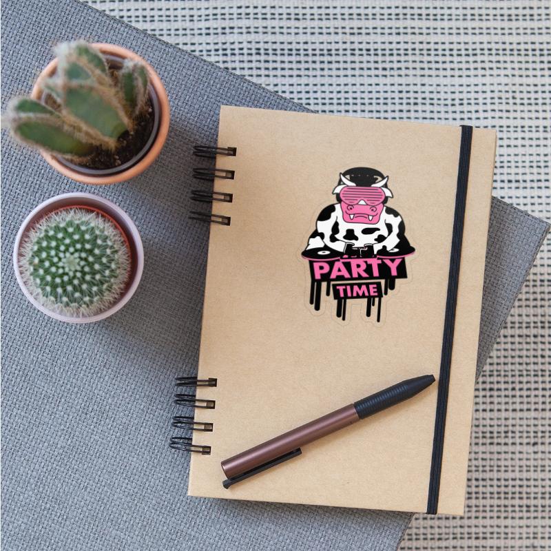 DJ Club Music Party Time Funny Milk Cow Graffiti