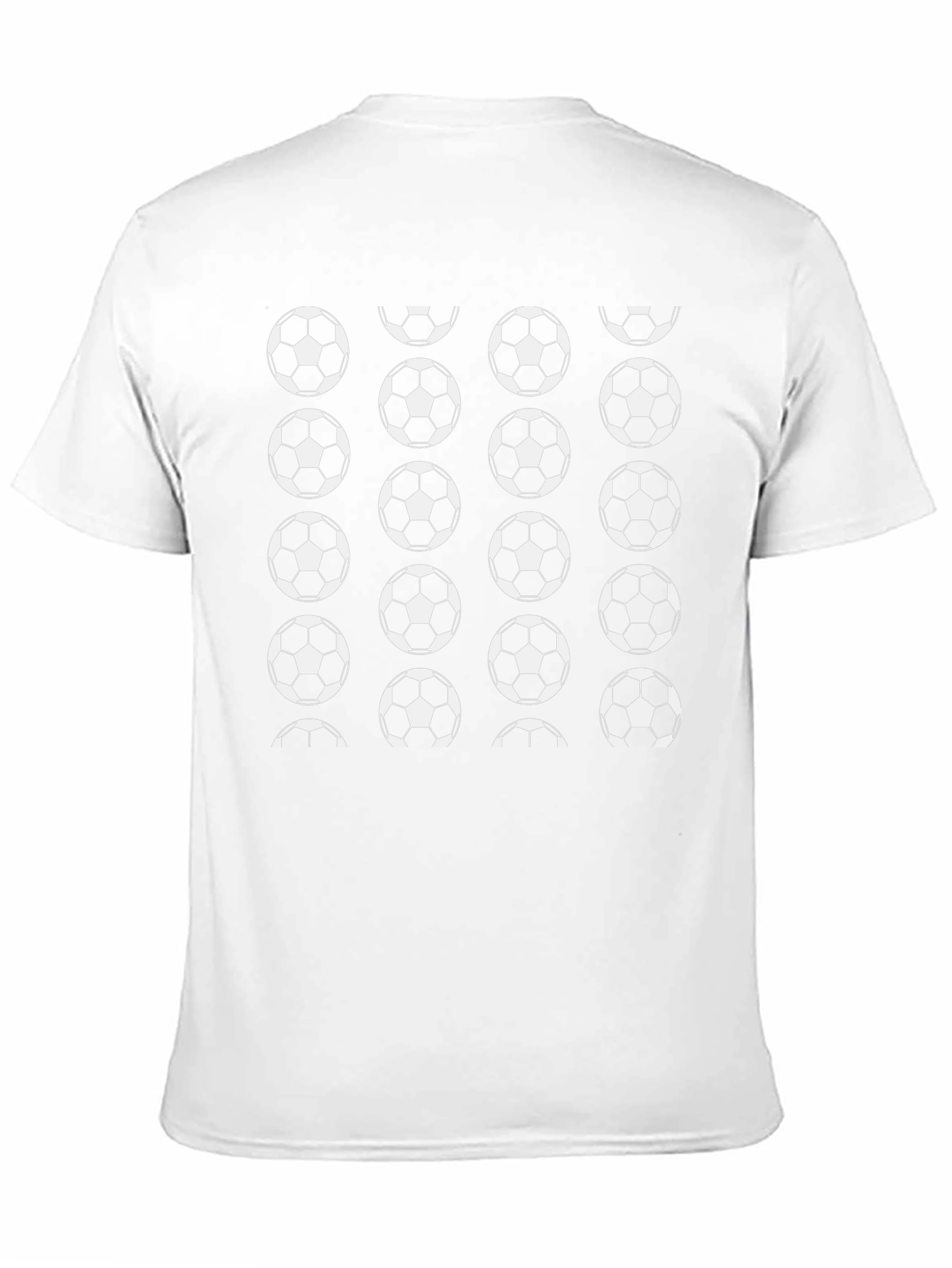 Soccer Ball Pattern Black T-Shirt