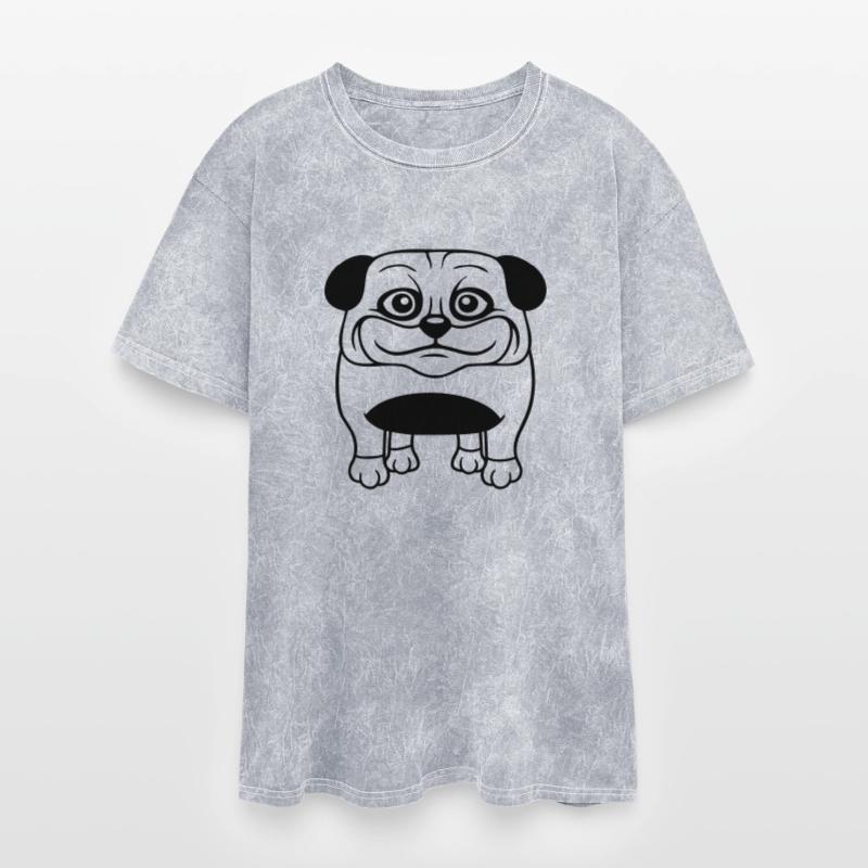 Dog Pug Small Cute Thick Lovely Happy Comic Funny