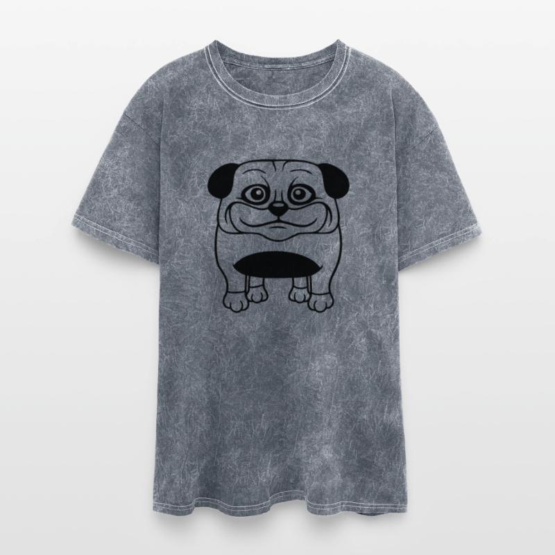 Dog Pug Small Cute Thick Lovely Happy Comic Funny