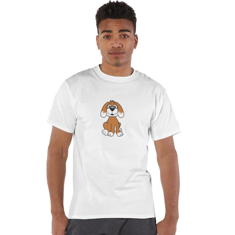Dog Sits Cute Little Happy Puppy Pet Friendly Fun