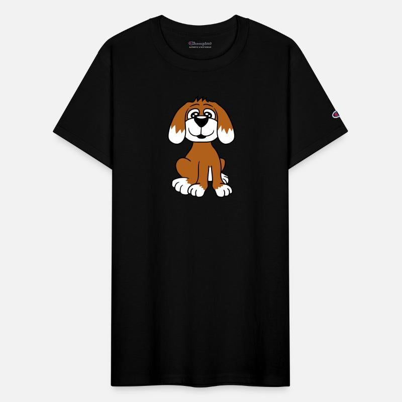 Dog Sits Cute Little Happy Puppy Pet Friendly Fun
