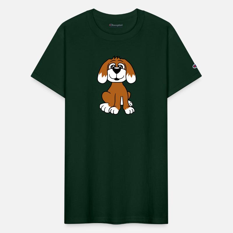 Dog Sits Cute Little Happy Puppy Pet Friendly Fun