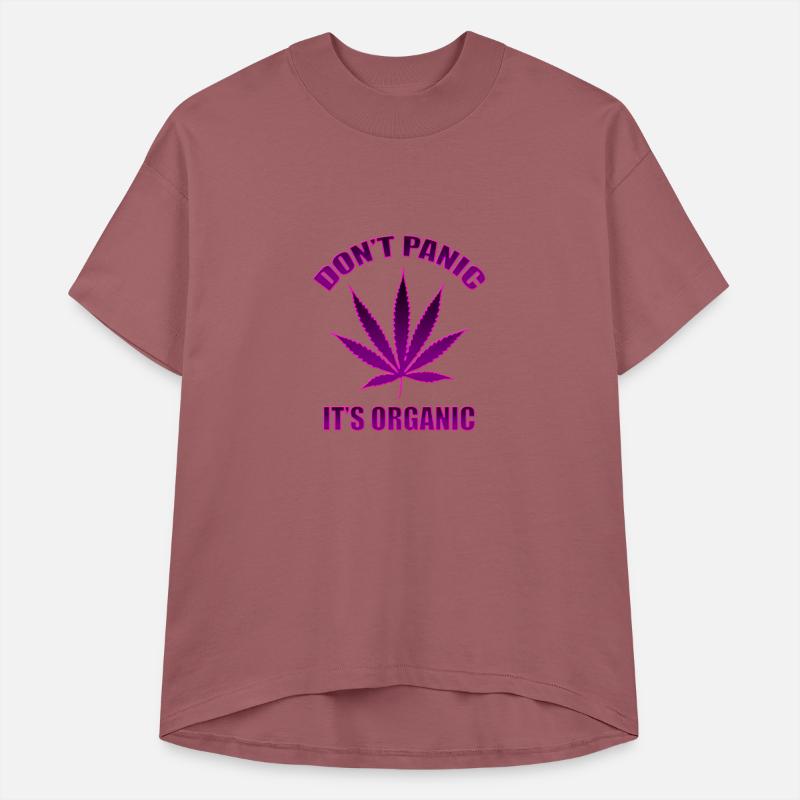 Don't panic it's Organic Cannabis Leaf Purple Logo