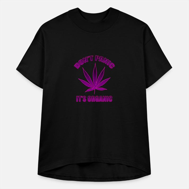 Don't panic it's Organic Cannabis Leaf Purple Logo