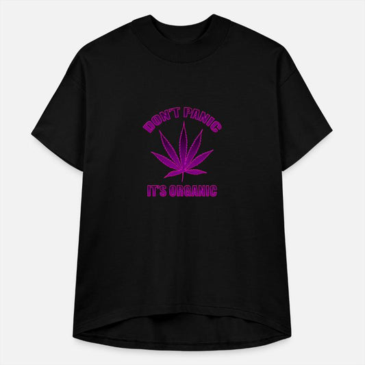 Don't panic it's Organic Cannabis Leaf Purple Logo