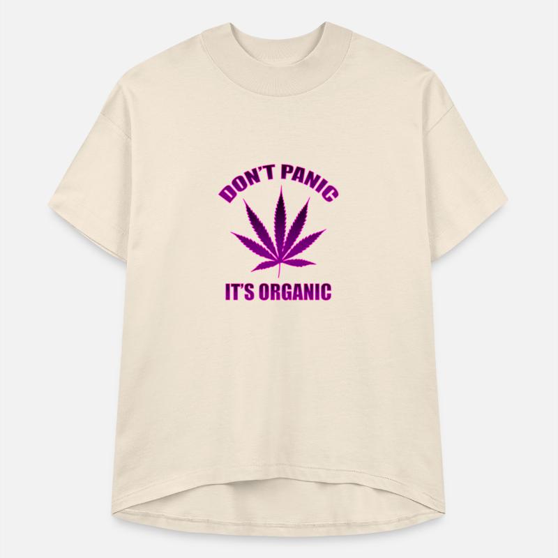 Don't panic it's Organic Cannabis Leaf Purple Logo