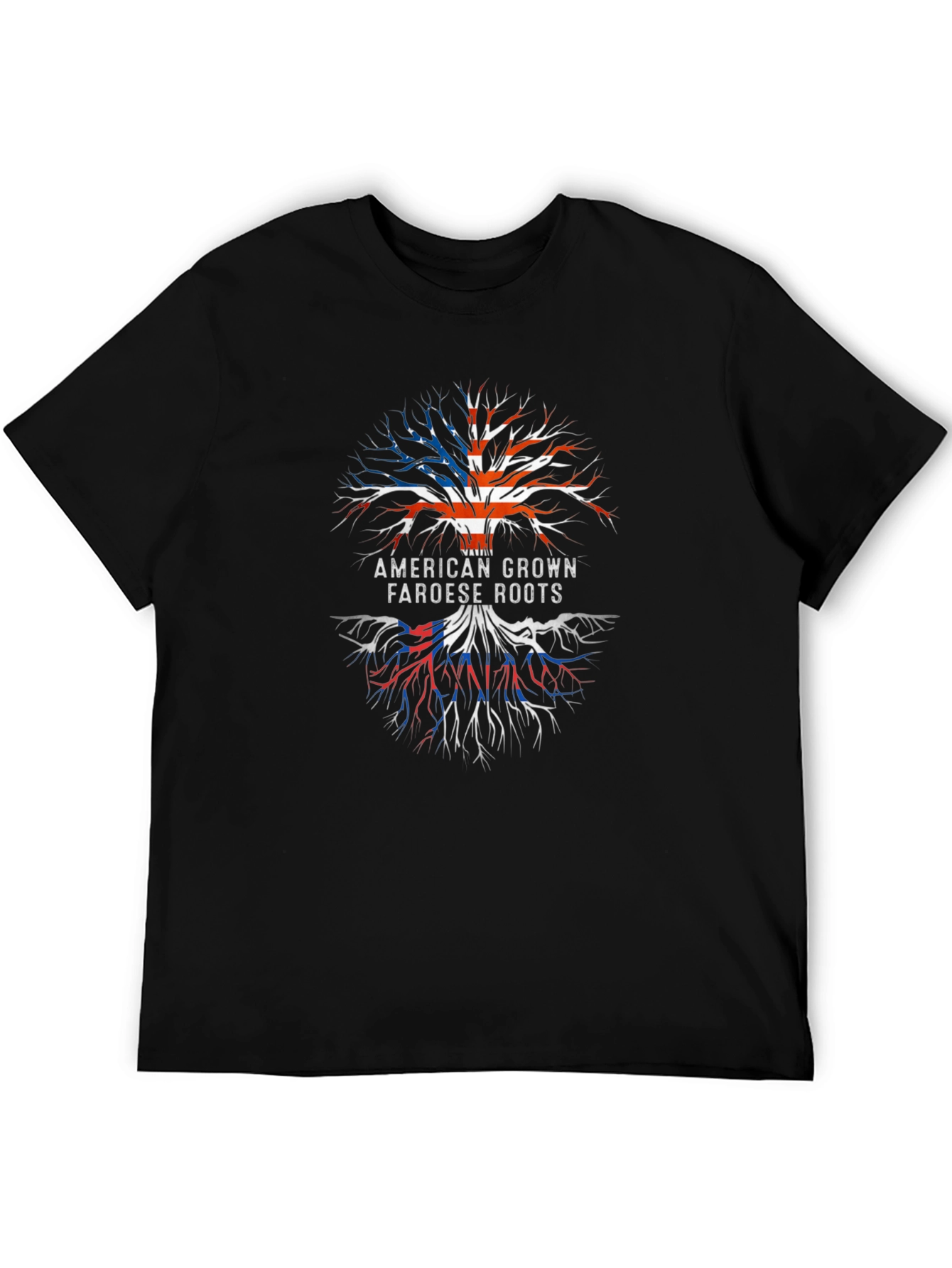 American Faroese Roots Black Graphic T-Shirt