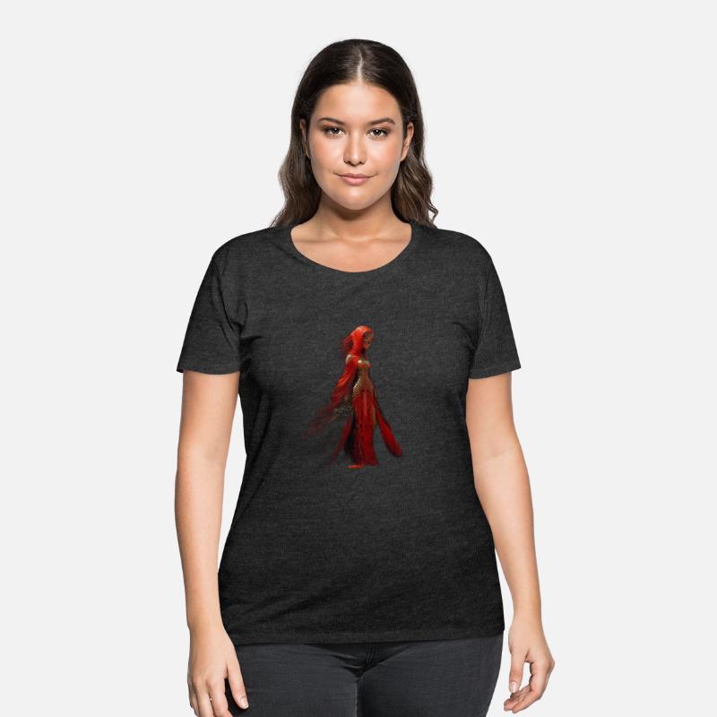 DreamWeaver Fantasy desert red dress with orang