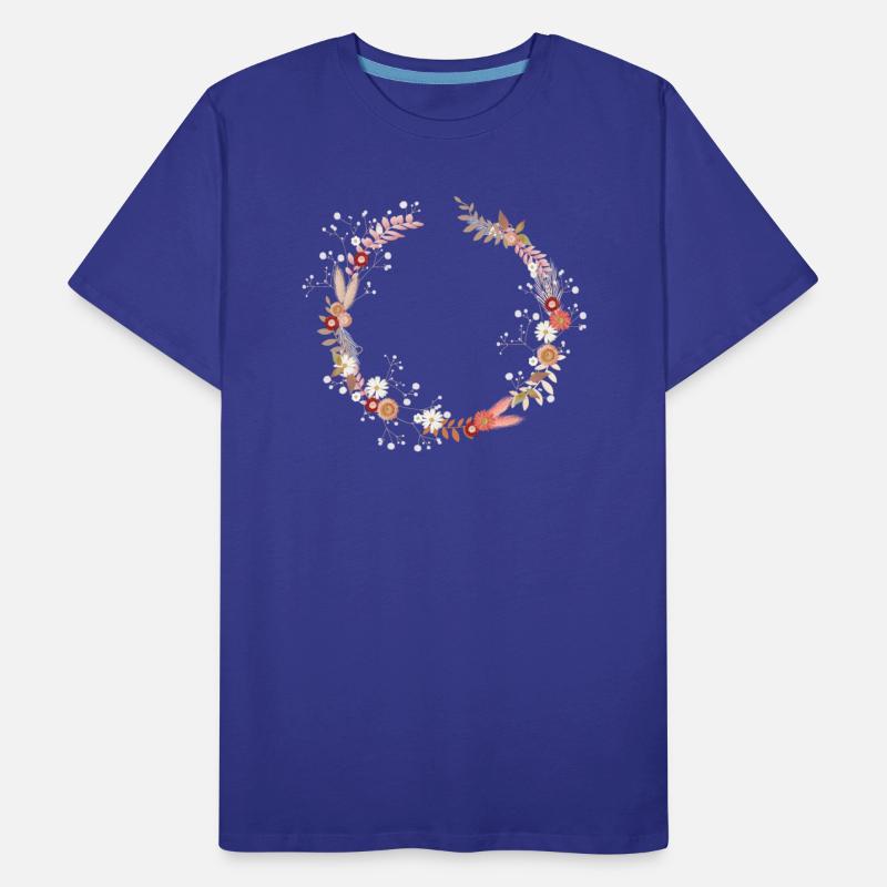 Dried flowers wreath with gypsophila illustration