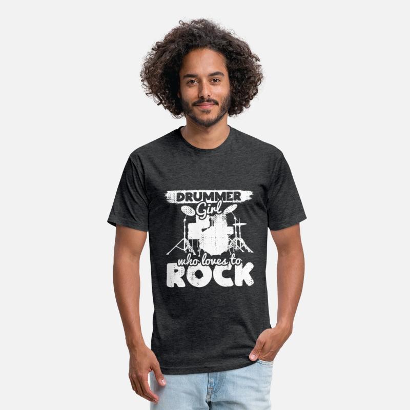 Drummer Girl Who Loves Rock Music