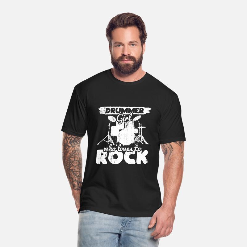 Drummer Girl Who Loves Rock Music
