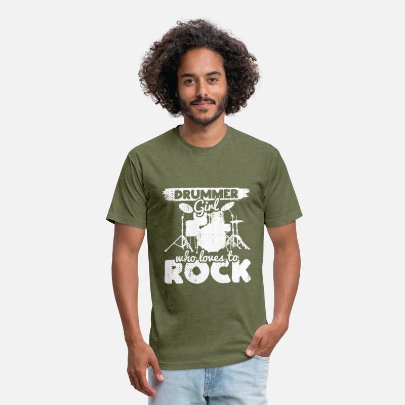 Drummer Girl Who Loves Rock Music