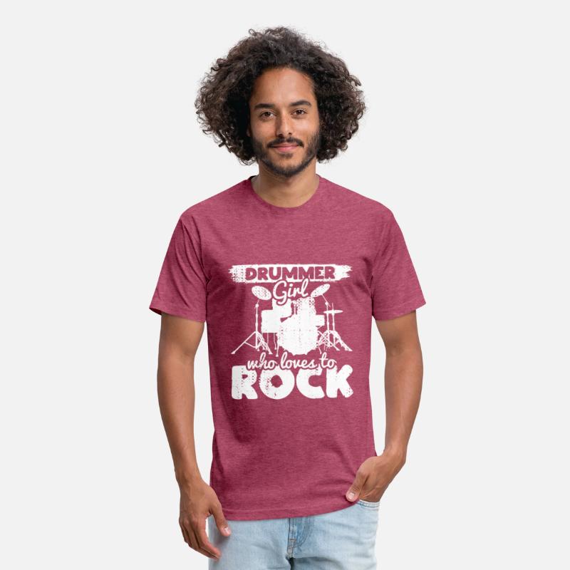 Drummer Girl Who Loves Rock Music