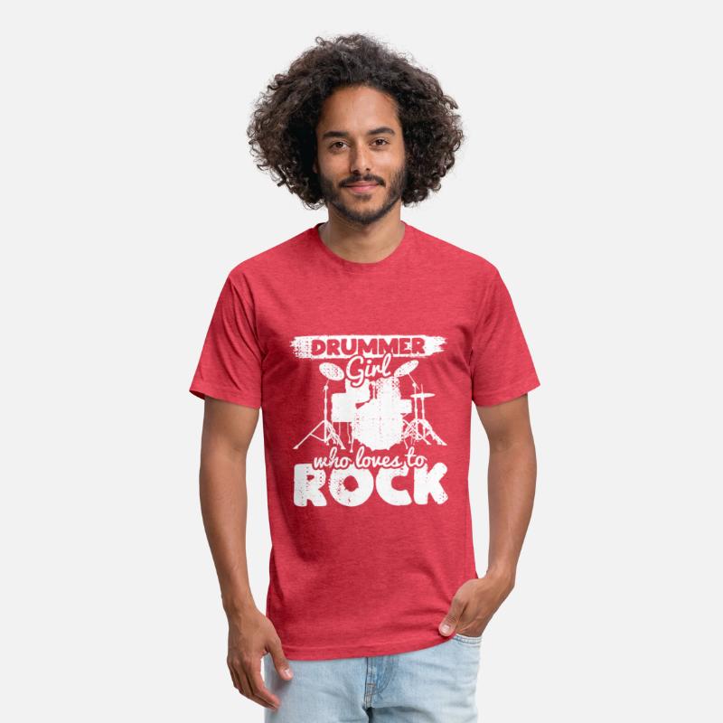 Drummer Girl Who Loves Rock Music