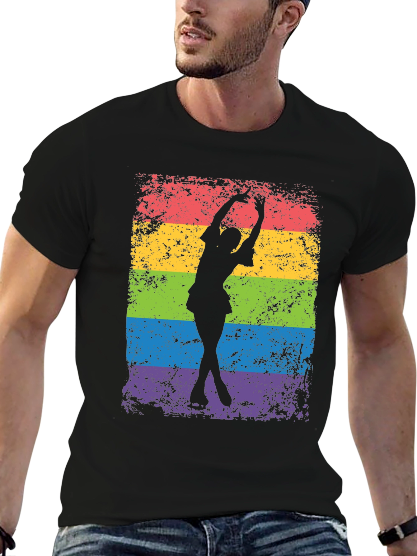 Pride LGBTQ Ice Skater Graphic Tee