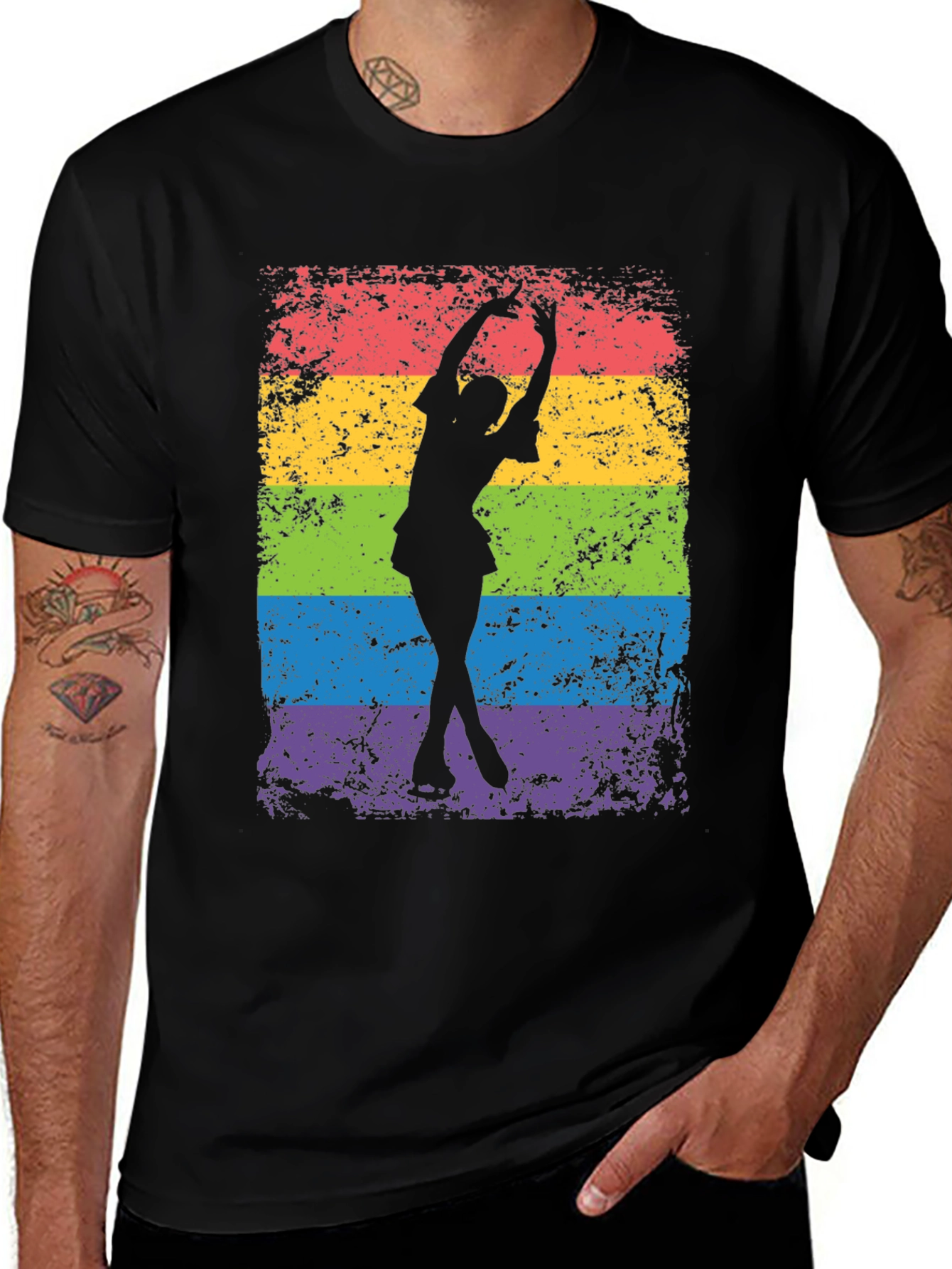 Pride LGBTQ Ice Skater Graphic Tee