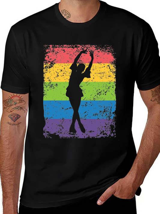 Pride LGBTQ Ice Skater Graphic Tee